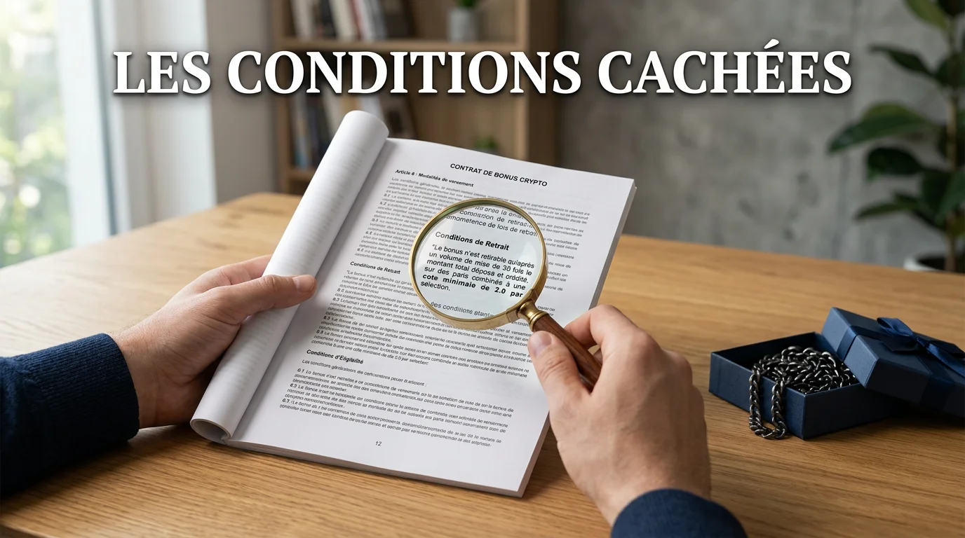 Bonus bookmaker crypto avec conditions de mise