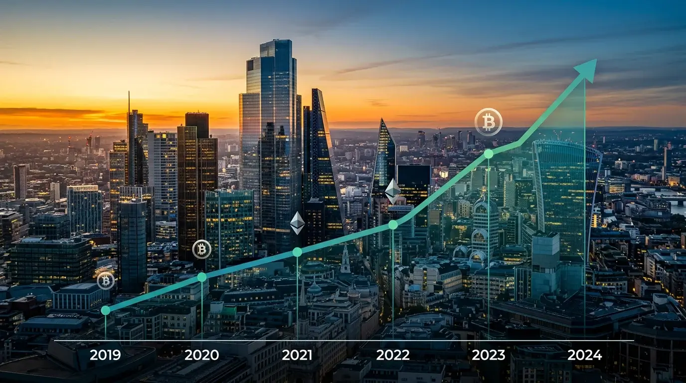 Croissance du marché mondial du crypto-gambling — graphique tendanciel